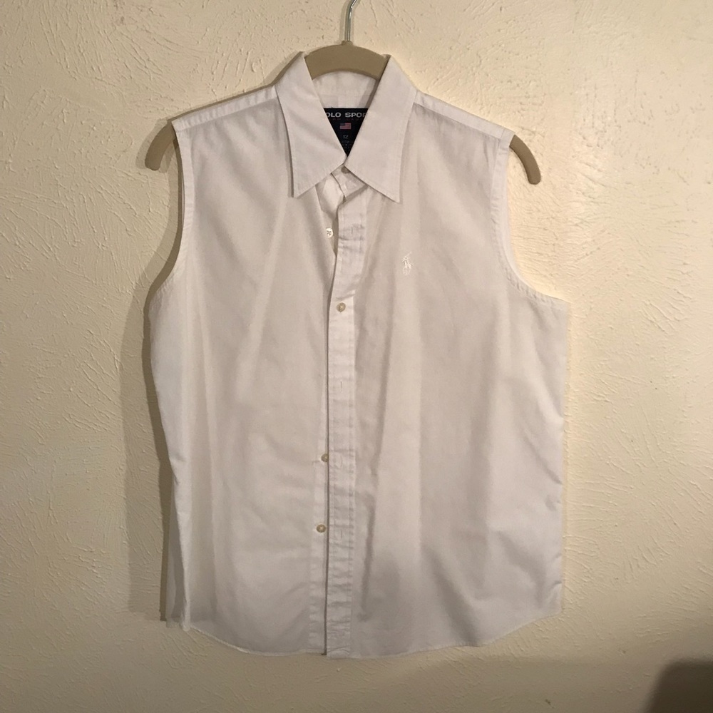 sleeveless ralph lauren polo sport button down